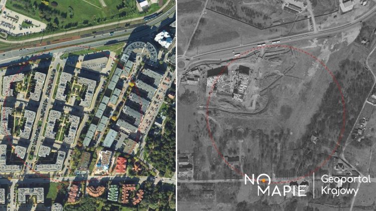 wykorzystanie zdjęć lotniczych i satelitarnych