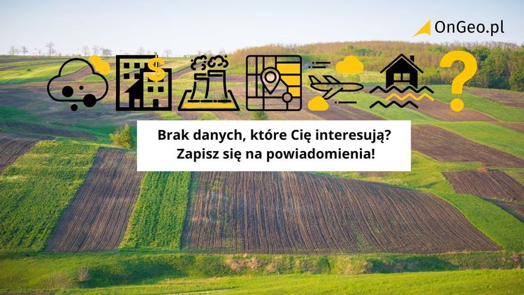 Narzędzie powiadamiania o danych dla działki OnGeo