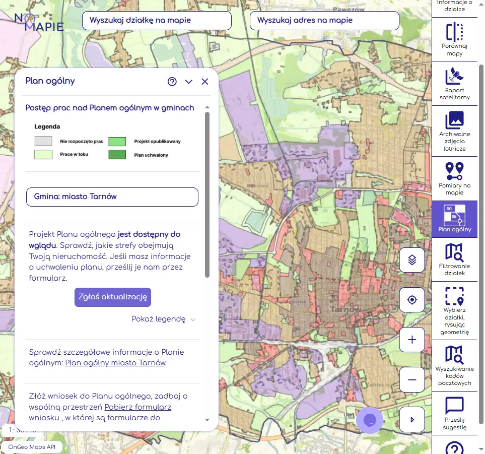 Plan Ogólny Gminy w Geoportalu Na Mapie